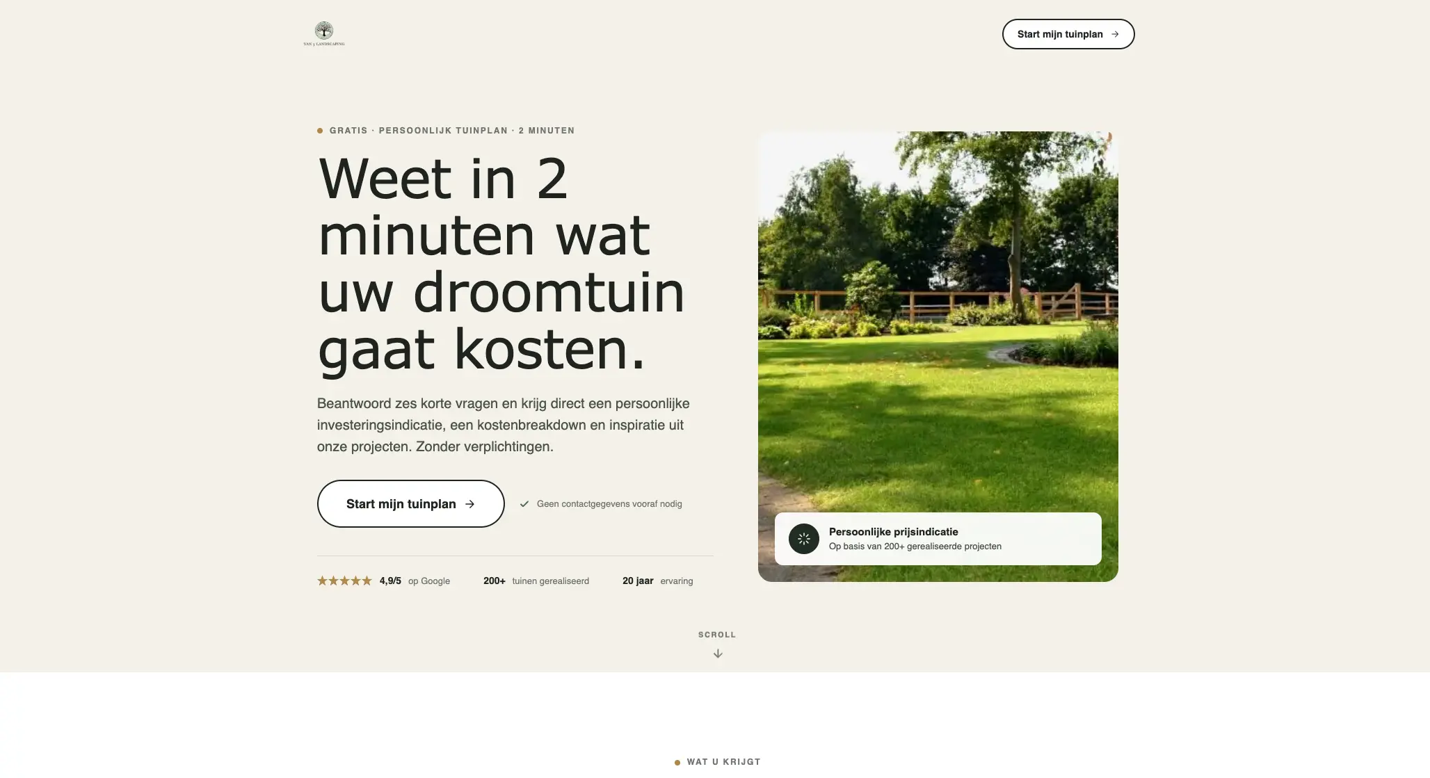 Quizfunnel die de bezoeker adviseert